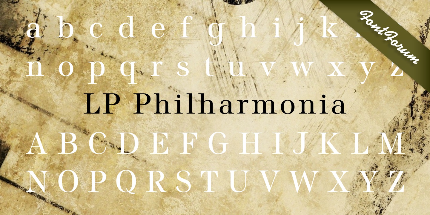 Beispiel einer LP Philharmonia-Schriftart #4